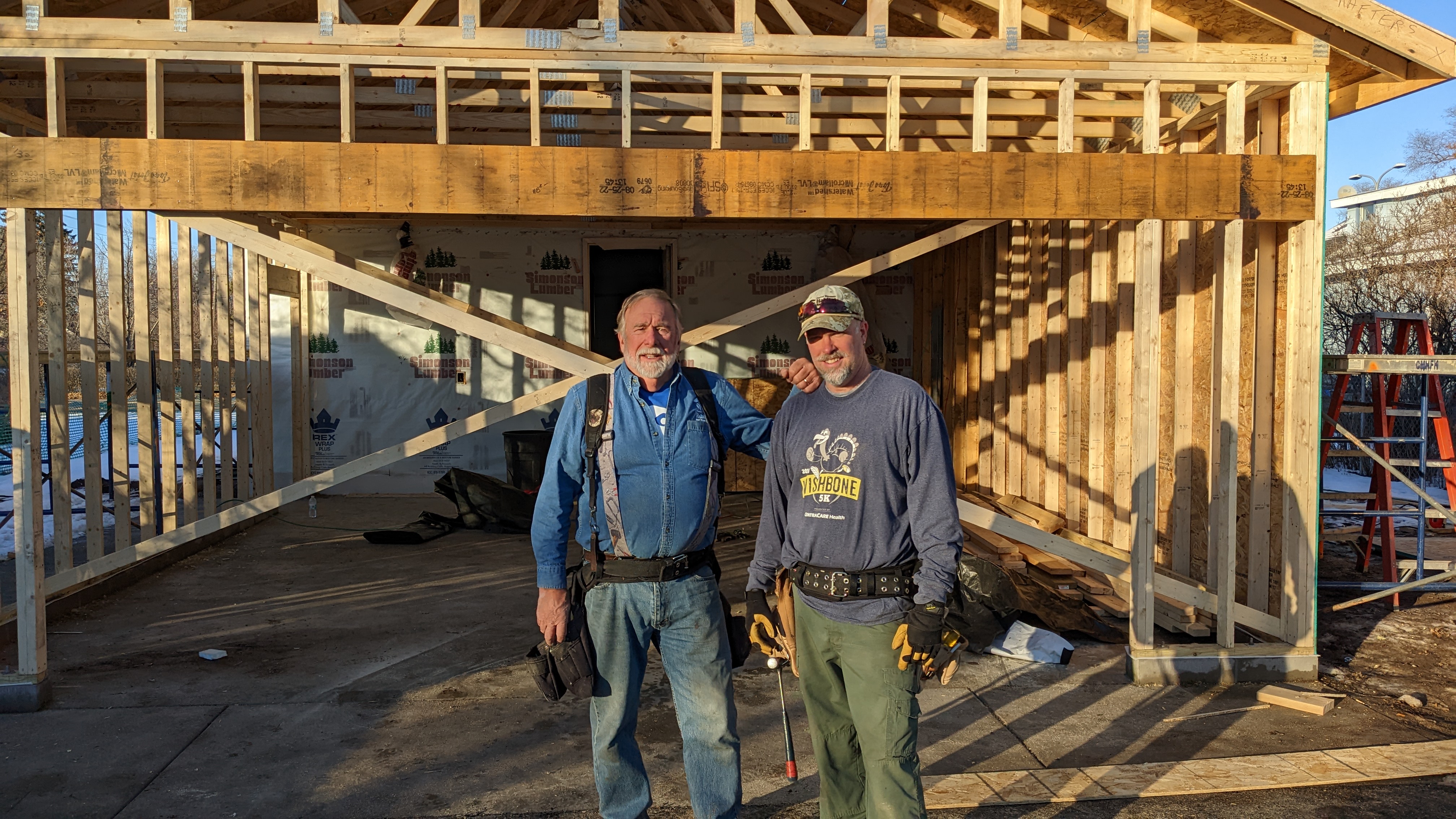 Clint and Art Buhs on a jobsite